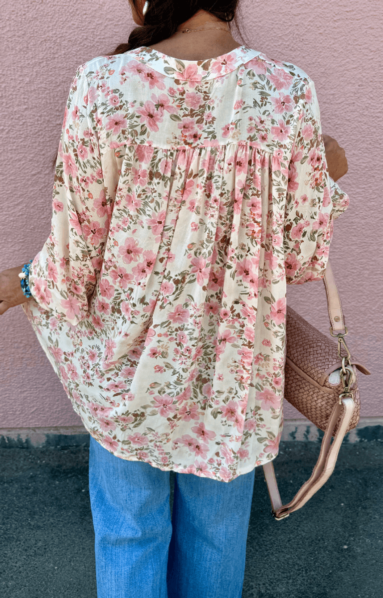 SUSANNE BLOUSE WHITE FLOWER
